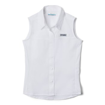 Dívčí Košile Columbia PFG Tamiami Sleeveless Bílé QSGUMD432